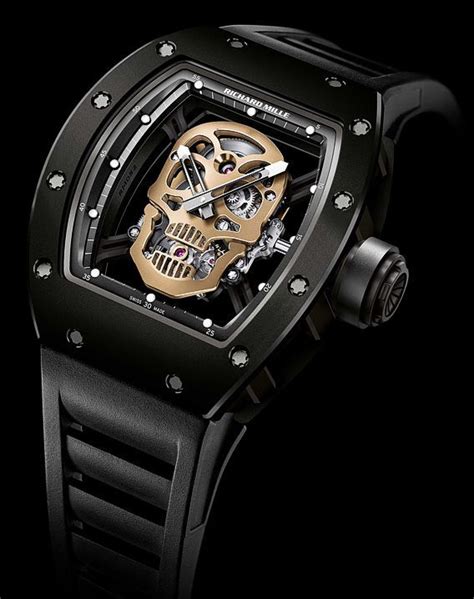 richard mille gold skeleton|Richard Mille with skull.